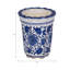 Bougie décorative en jasmin en céramique pour bibliothèque - Décoration moderne pour table basse, chambre à coucher ou décor de salon - 5 po, bleu et blanc-1305868049