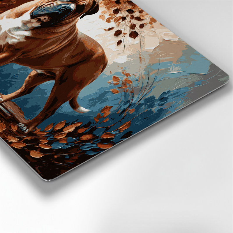 «Dogs Bullmastiff», art mural en métal noir, H 8 po x l 10 po