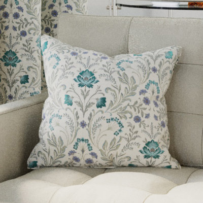 Campuzano Floral Square Double Sided Zip Opening Cushion Cover