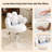 Teddy Fleece Makeup Office Chair Swivel Chair  Vanity Chair With Pillow-121488787