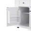 Chariot de rangement roulant pour cuisine avec abattant, prise de courant et 5 supports latéraux ouverts-118094499