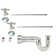 LA-Style Pedestal Sink Kit with P-Trap, Supply lines, Flanges and Cross Handle Angle Stops