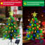 Ensemble de 2 décorations de Noël pour sapin de Noël d'extérieur, 8 lumières de sapin de Noël solaires avec 100 lumières DEL de Noël pour l'extérieur