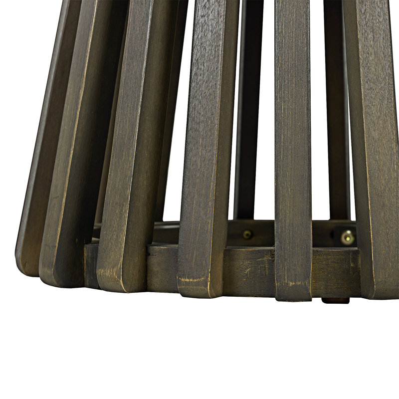Table d'appoint d'extérieur en bois pour patio, Gris