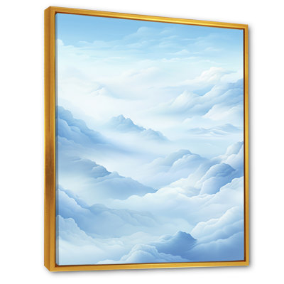 «Blue Clouds Scenery Minimalisme I», reproduction sur toile