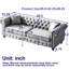 6 places en chenille, structure en bois massif, pieds en métal doré et 4 coussins de repos confortables