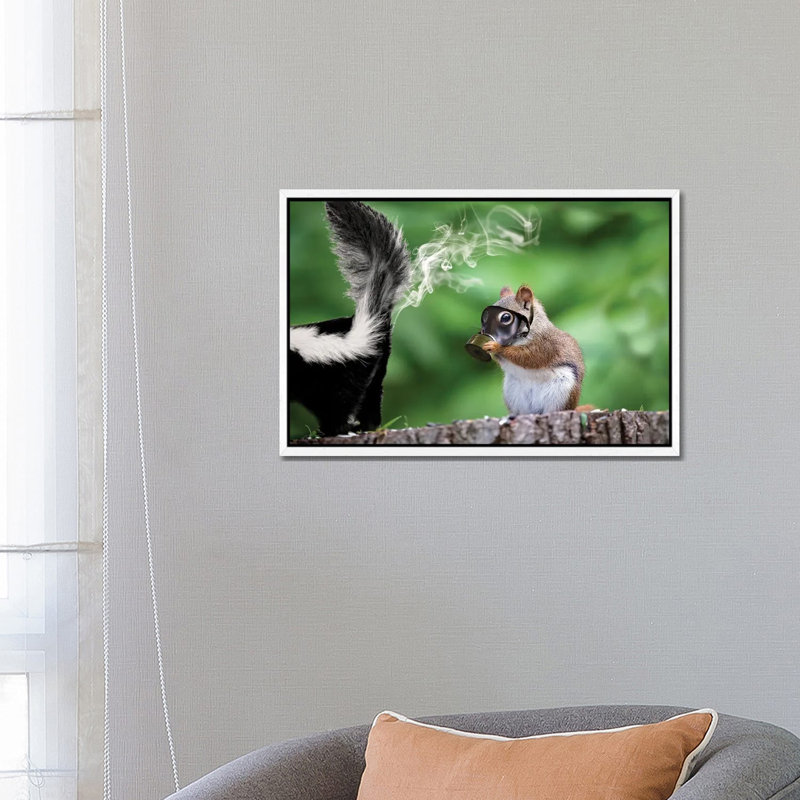 You Stink by Karen Burke - Print on Canvas, 66.04 cm H x 45.72 cm W, White Framed