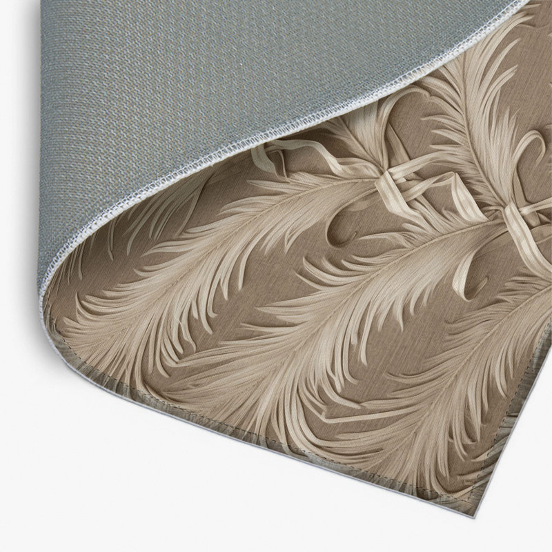 French Beige Indoor and Outdoor Area Rug, Rectangle 4' x 6'