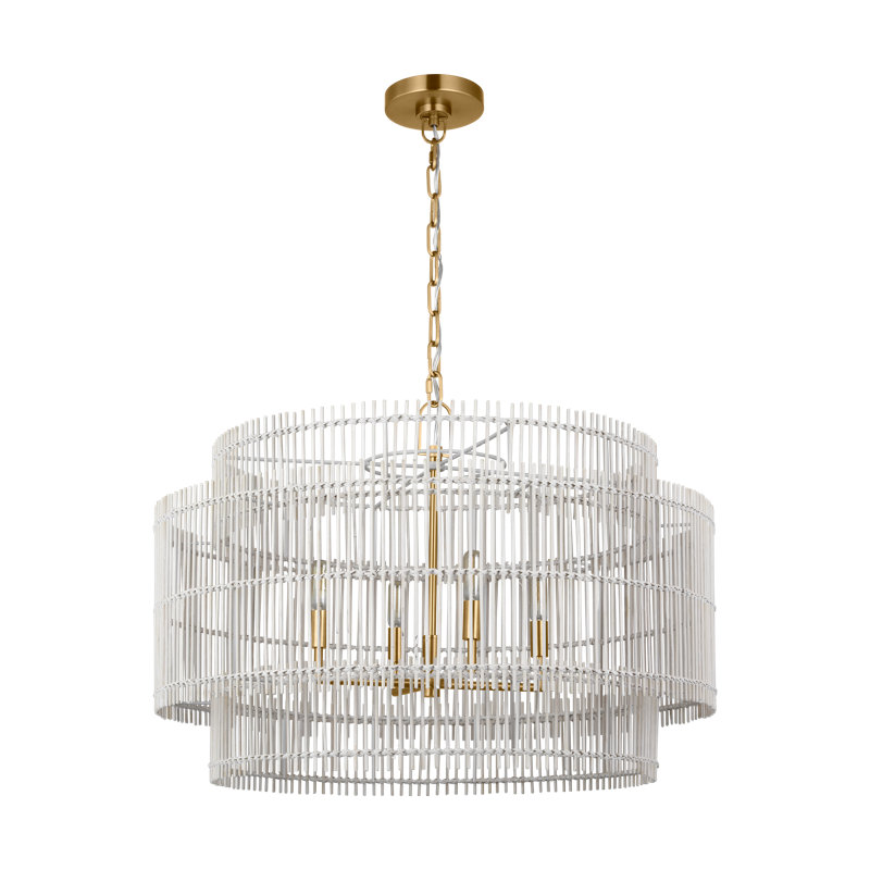 Elio Medium Hanging Shade, Burnished Brass, 20.75" H x 30" W x 30" D
