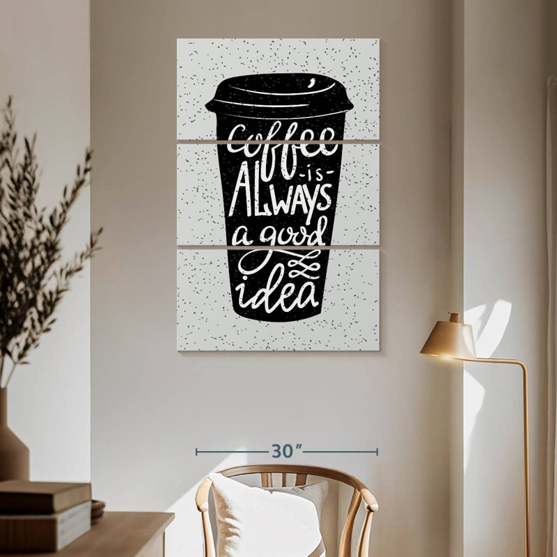 Good Ideas And Coffee, 65" H x 42" W