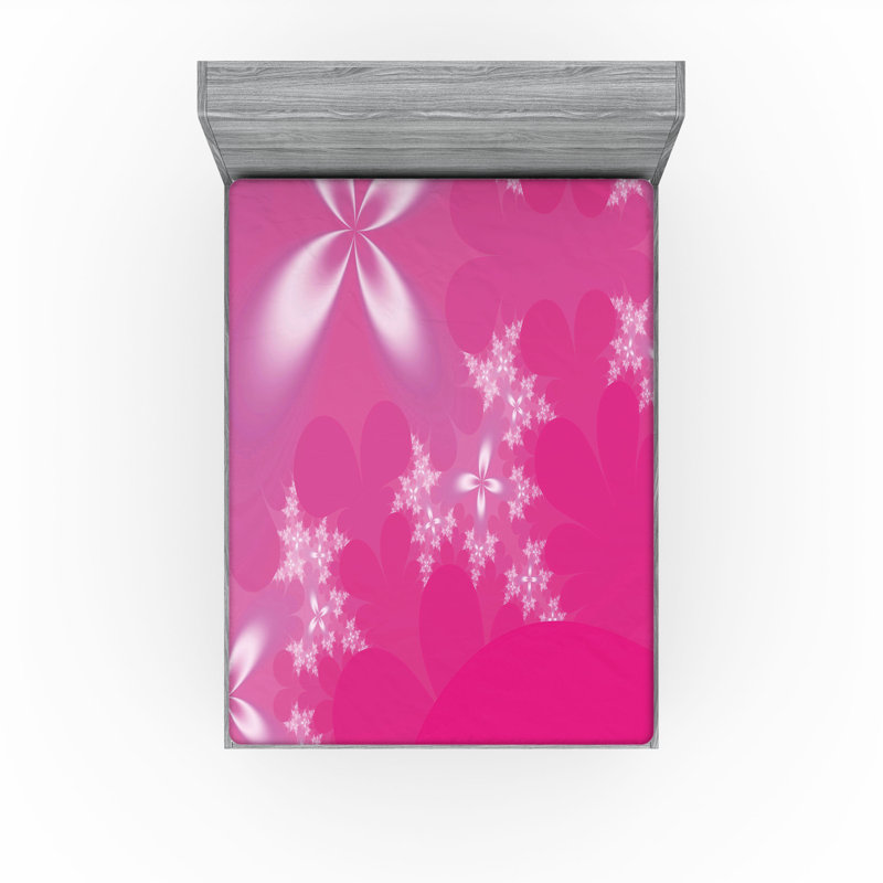 Ensemble de 2 draps-housse Ambesonne Hot Pink, Drap-housse de taille très grand