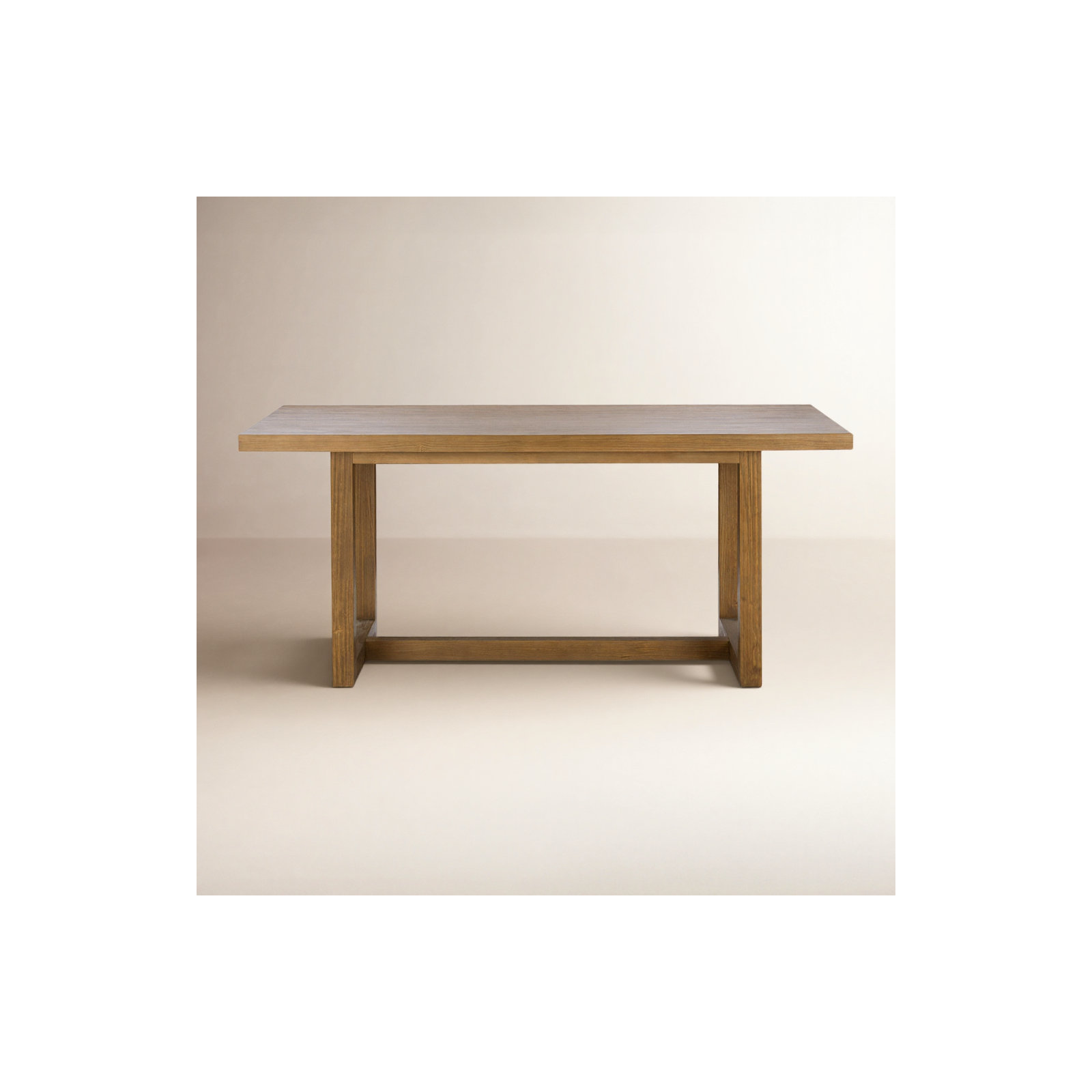 Modica 70'' Pine Solid Wood Sled Dining Table, Honey Brown