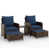  Navy Blue Cushion/Grey Frame