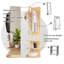 Miroir pleine grandeur pivotant à 360 ° de 69 x 20 pouces avec support de rangement à crochets, en bois massif, peu encombrant, multifonctionnel pour les chambres à coucher et les salons-129417677