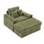 Canapé simple 42,52 pouces en velours côtelé vert avec coussins, conception simple, couleurs vives et sièges confortables et durables-1686542940