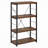 Industrial Style 1Pc Bookshelf Black Metal Frame Wooden Weathered Oak Finish Home Office Furniture