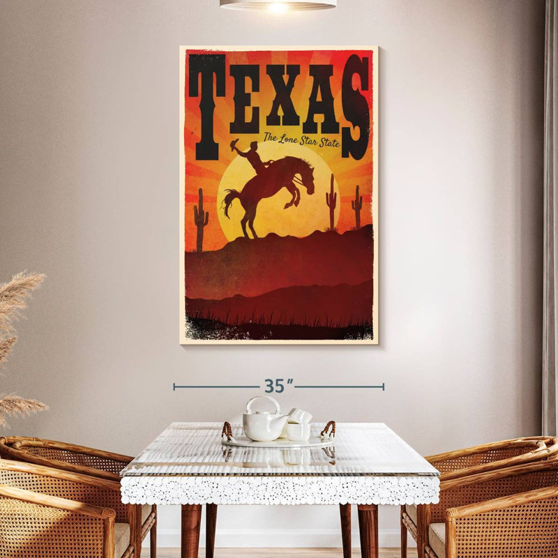 Texas State Poster, 51" H x 34" W