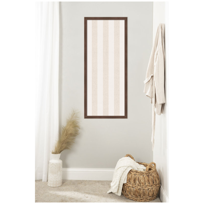 Tableau d'affichage en lin encadré en tissu, H 42 po x l 18 po x P 1,25 po, Brun moyen Florence