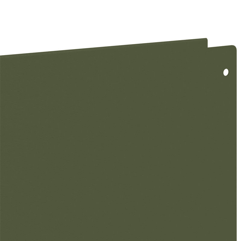 12 cm H x 100 cm W Steel Lawn Edging Fencing with 50, Olive Green