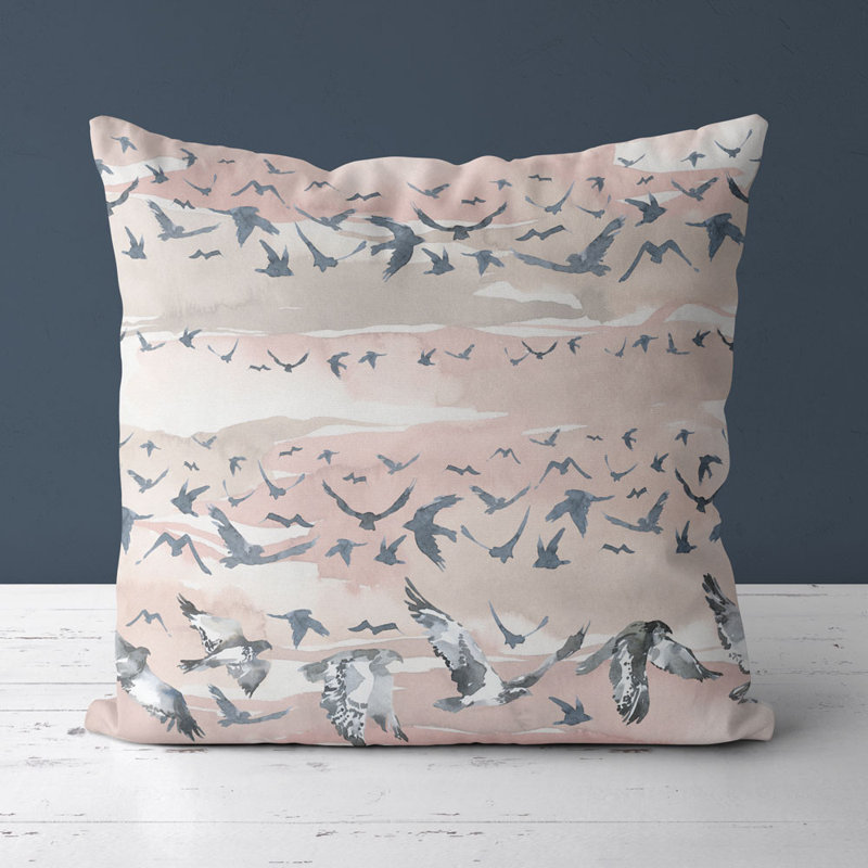 Housse et insert de coussin carré Flock of Birds
