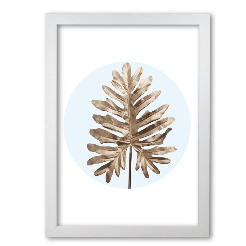 Abstract Leaf - Print, 60 cm H x 42 cm W x 5 cm D, White Grain Frame