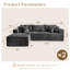 Canapé modulaire en velours côtelé Cloudelle moelleux avec méridienne en L, aucun assemblage requis-1581700259-1581700257