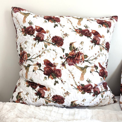 Embroidered Reversible Pillow Cover