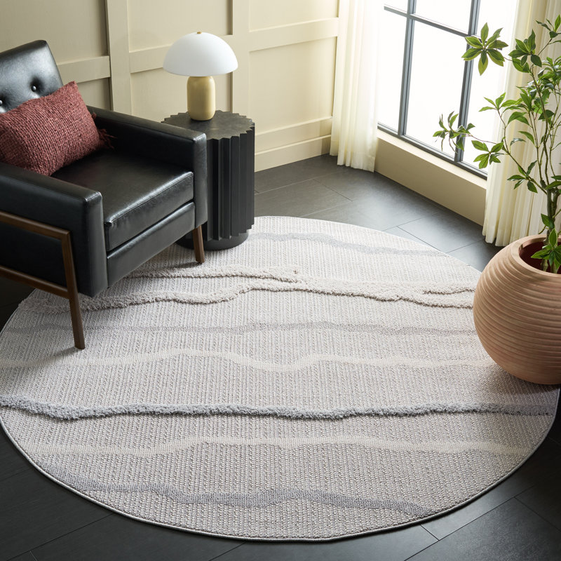 Trends 112 Performance Abstract Rug, Round 6'7"