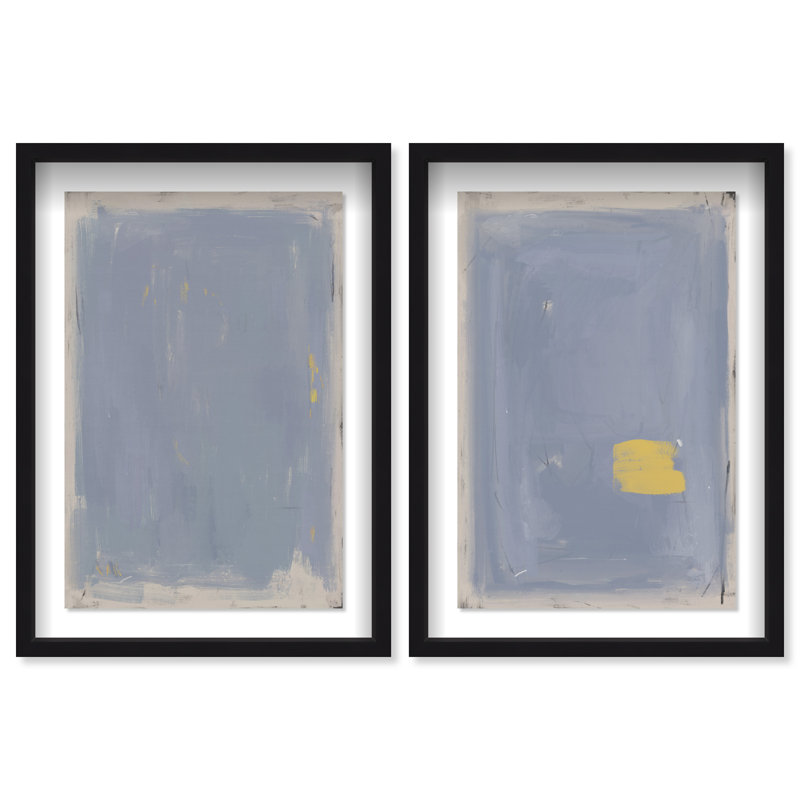 Painted Morning Set by Oliver Gal, 55.5" H x 37.5" W, Black Shadowbox