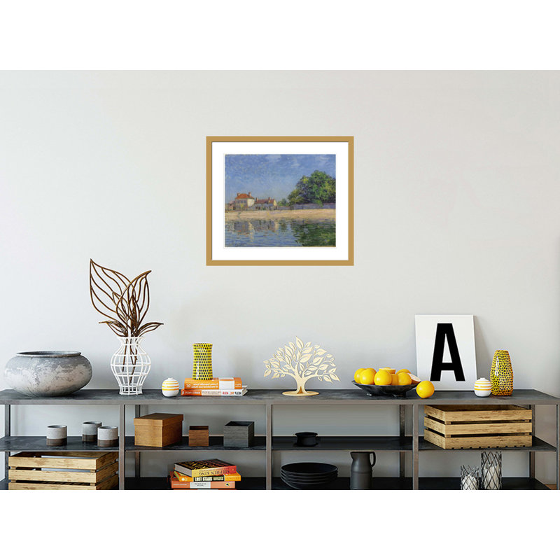 «Bords Du Loing Saint-Mammes» par Alfred Sisley, impression giclée sur cadre, H 23,5 po x l 26,77 po
