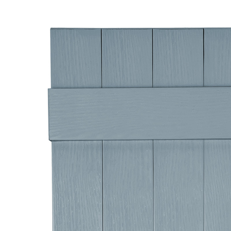 Persiennes personnalisées à 4 planches fermées, 73", Bleu colonial