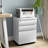 Modern Mobile File Cabinet for Home Office, Lockable 3 Drawer Filing Cabinet with Wheels, Ample Storage Capacity for A4-Size/Letter-Size/Legal-Size, White