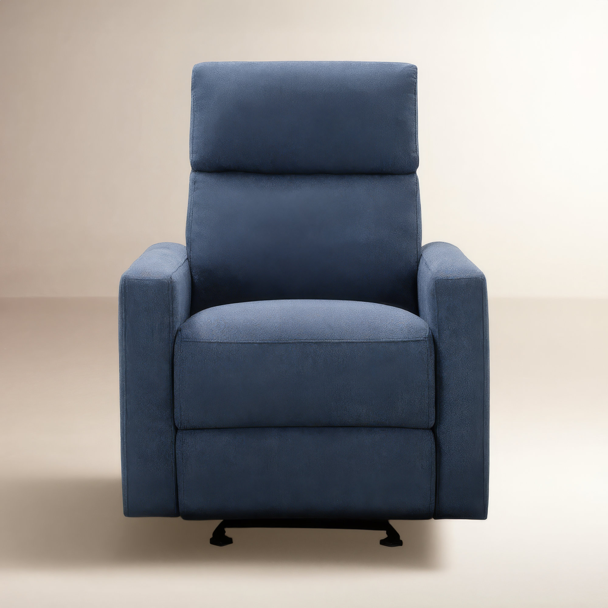 Nurture& The Glider Premium Power Recliner Nursery Glider Chair with Adjustable Head Support, Navy
