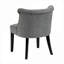 Fauteuil d'appoint rembourré gris anthracite Modern, siège rembourré en mousse à dossier incurvé avec pieds espresso brun foncé pour le salon-1412188982