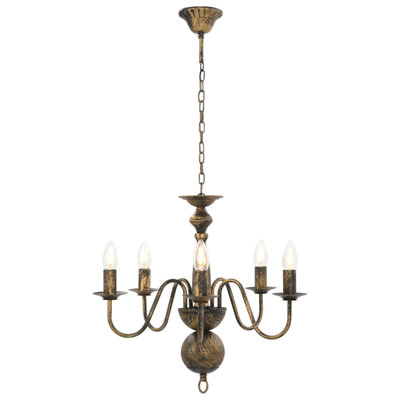 Cheesman 5 - Light Candle Style Chandelier