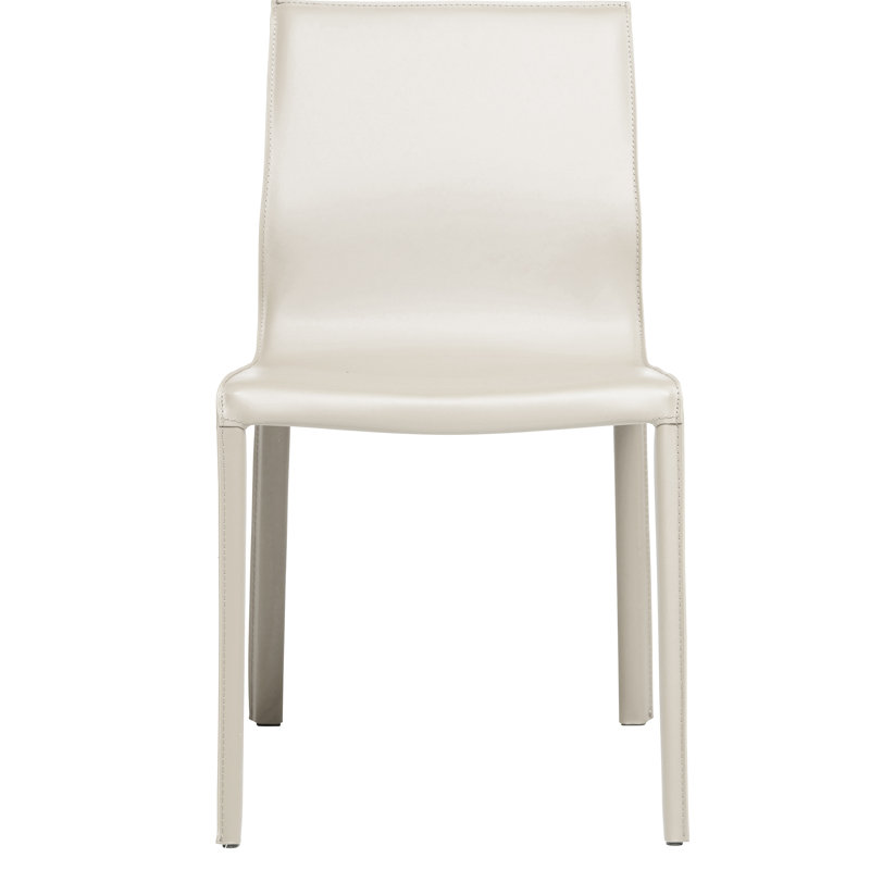 Chaise rembourrée en cuir Kupang, Pierre