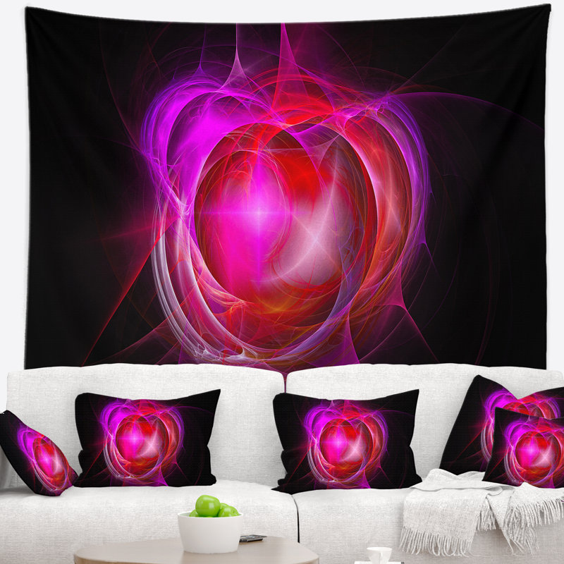 Tapisserie lustre supernova explosion en explosion de couleur abstraite, H 68 po x l 80 po