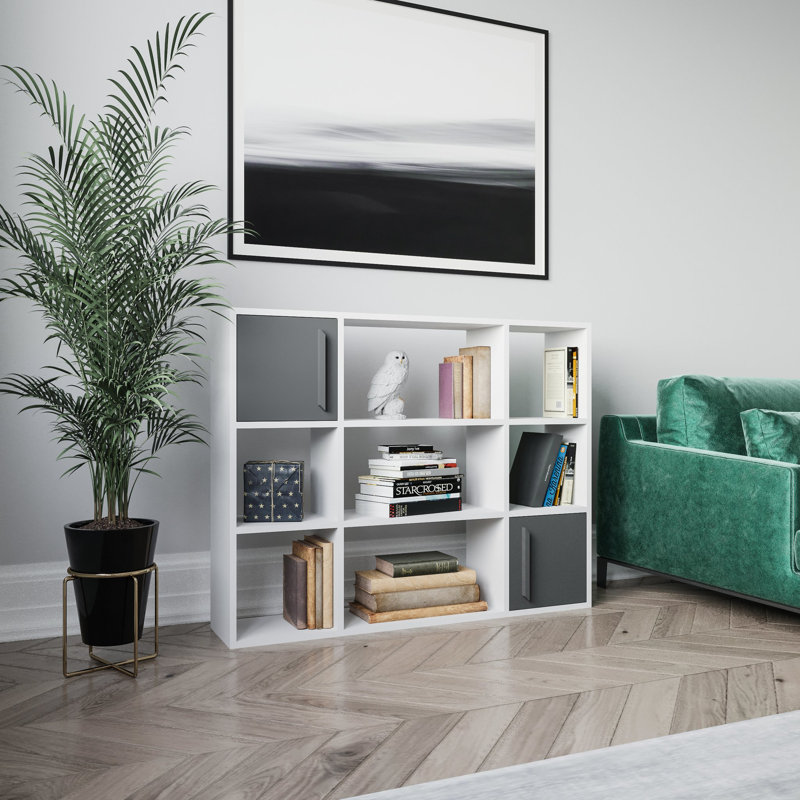 Najiyyah Storage Bookcase, White/Anthracite