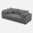 84.6'' W Solid Wood Frame Upholstered Couch with Toss Pillows-192051648