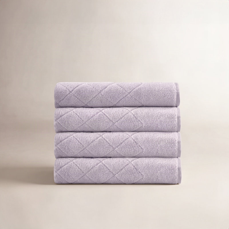 Ensemble de serviettes en coton Elian, Lilas