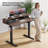 Height Adjustable Standing Desk with drawers,C-Clamp Mount Compatible,With two drawers，Home Office Stand Up Desk with 4 Preset Heights & 2 Hooks-384293188-381502369