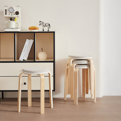 Ensemble de 4 tabourets empilables