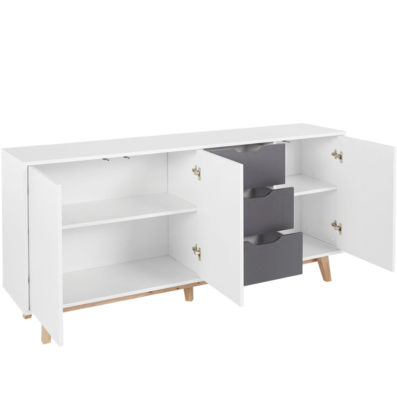 Wagner 173cm Sideboard, Grey/White