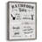 Rules of the Bathroom Framed Print - Solid Wood
