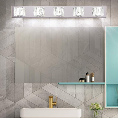 Crystal Dimmable Bathroom Vanity Light
