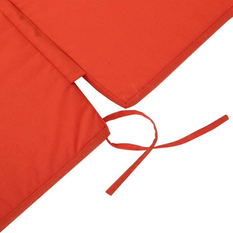 Ensemble de chaises longues inclinables 79,25 po Blaise, Orange (cadre gris)