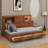 Wooden Daybed With Drawers, Shelf And USB Ports-194564096-194564103