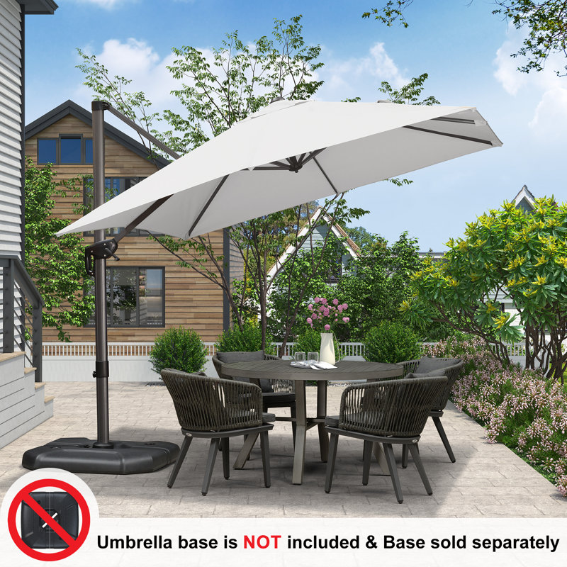 274cm Cantilever Parasol, White