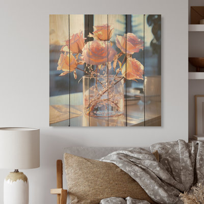 Art moderne sur bois de pin naturel