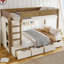 Lit superposé avec 4 tiroirs de rangement, lit superposé en bois massif avec garde-robe intégré et garde-corps pleine longueur, aucun sommier nécessaire-898113945